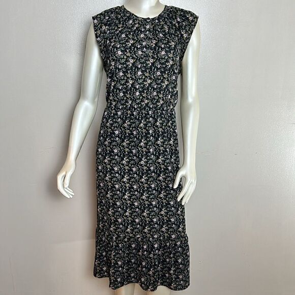 Women’s JCREW MERCANTILE Flora midi dress skirt sleeves medium - Picture 2 of 13